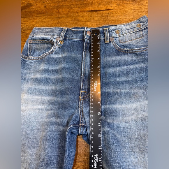 R13 ALICE SLIM STRAIGHT LEG JEANS IN AMBER BLUE - Picture 9 of 10